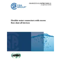 CSA B125.5:11/IAPMO Z600-11 (R2020)