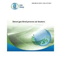 CSA ANSI Z83.25-2015/CSA 3.19-2015