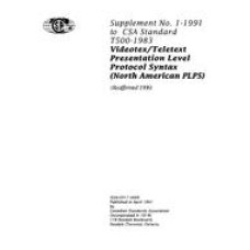 CSA T500S1-1991 (R2000) CSA T500S1-1991 (R2000)