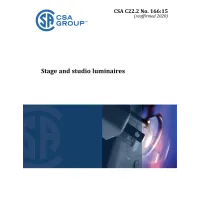 CSA C22.2 NO. 166-15 (R2020)