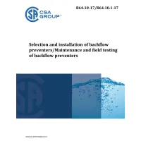 CSA B64.10-17/B64.10.1-17 (R2021)