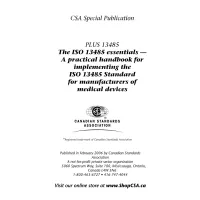 CSA PLUS 13485-2006