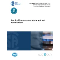 CSA ANSI Z21.13:22/CSA 4.9:22
