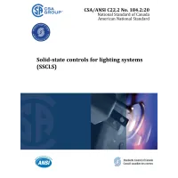 CSA ANSI C22.2 NO. 184.2:20