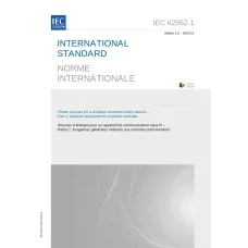 IEC 62952-1 Ed. 1.0 b:2016 IEC 62952-1 Ed. 1.0 b:2016