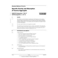 AASHTO T 85-13 AASHTO T 85-13
