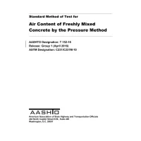AASHTO T 152-16 AASHTO T 152-16