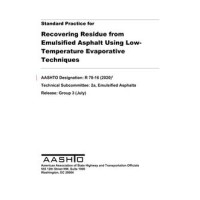 AASHTO R 78-16 (2020) AASHTO R 78-16 (2020)