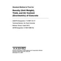 AASHTO T 121M/T 121-17 AASHTO T 121M/T 121-17