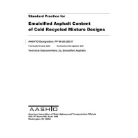 AASHTO PP 86-20 (2021) AASHTO PP 86-20 (2021)