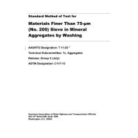 AASHTO T 11-20 AASHTO T 11-20