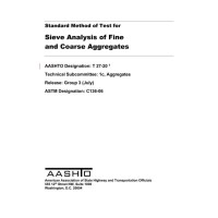 AASHTO T 27-20 AASHTO T 27-20