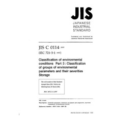 JIS C 60721-3-1:1997 JIS C 60721-3-1:1997