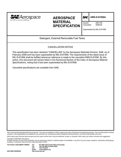 SAE AMSD81956A SAE AMSD81956A