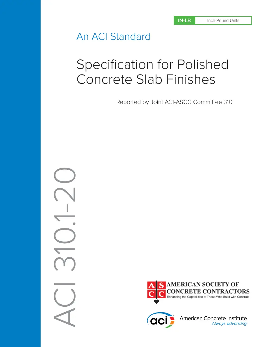 ACI SPEC-310.1-20 ACI SPEC-310.1-20