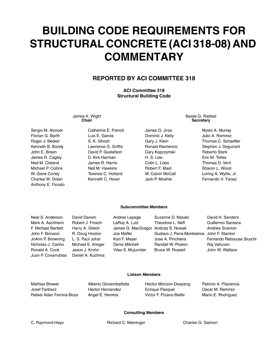 ACI 318-08 ACI 318-08