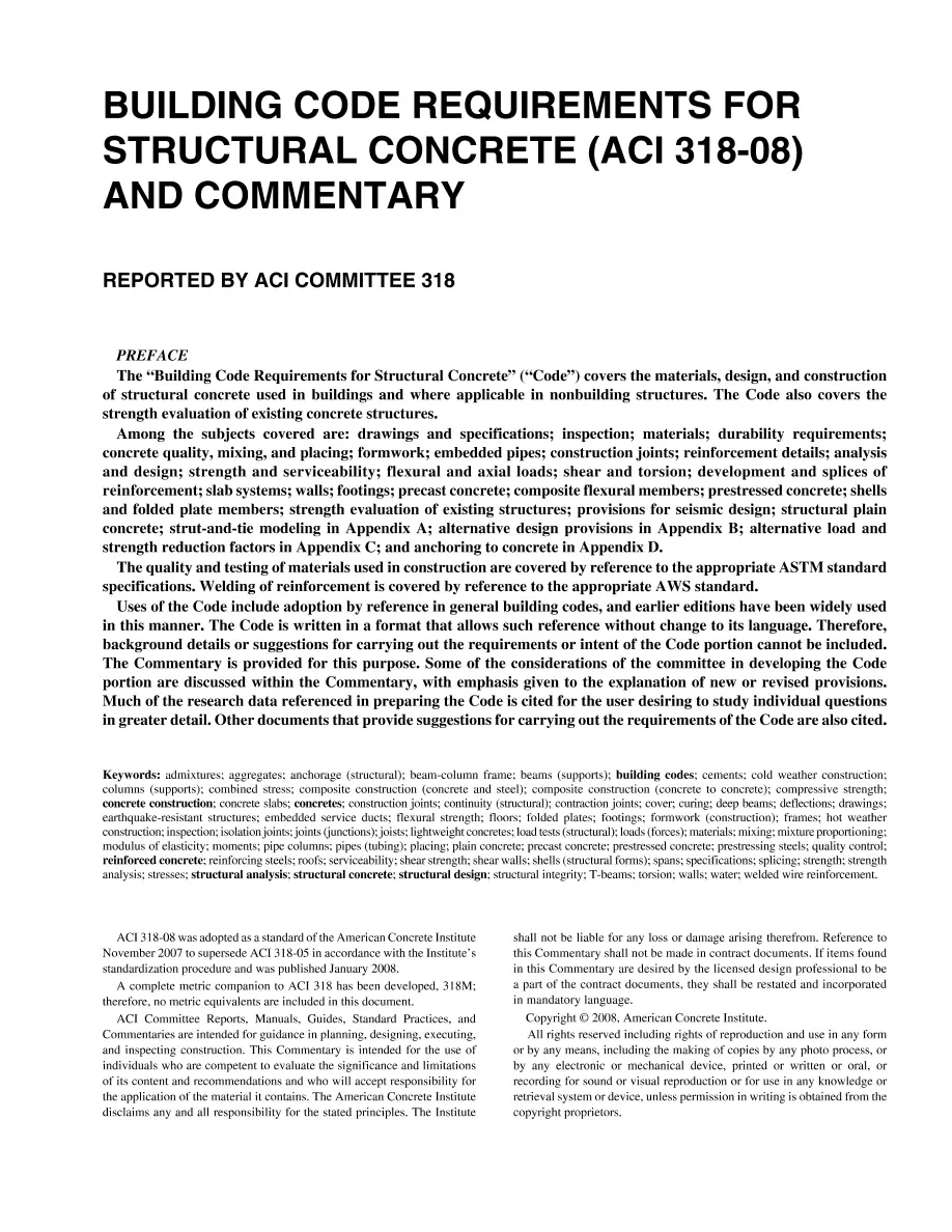 ACI 318-08 ACI 318-08