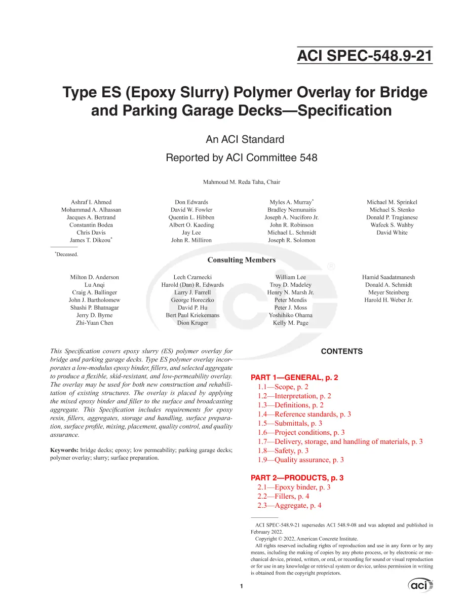 ACI SPEC-548.9-21 ACI SPEC-548.9-21