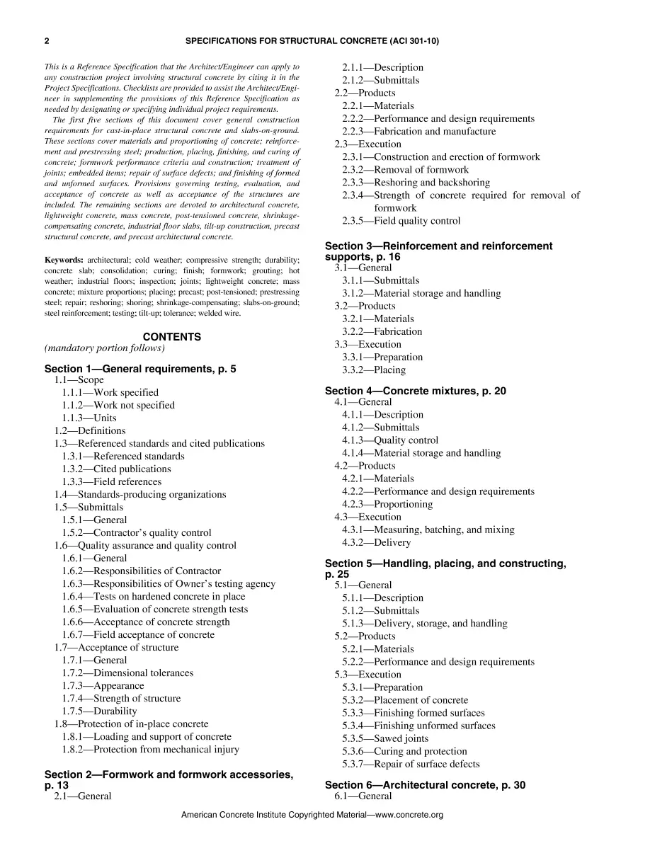 ACI 301-10 ACI 301-10