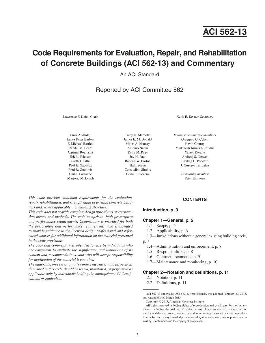 ACI 562-13 ACI 562-13