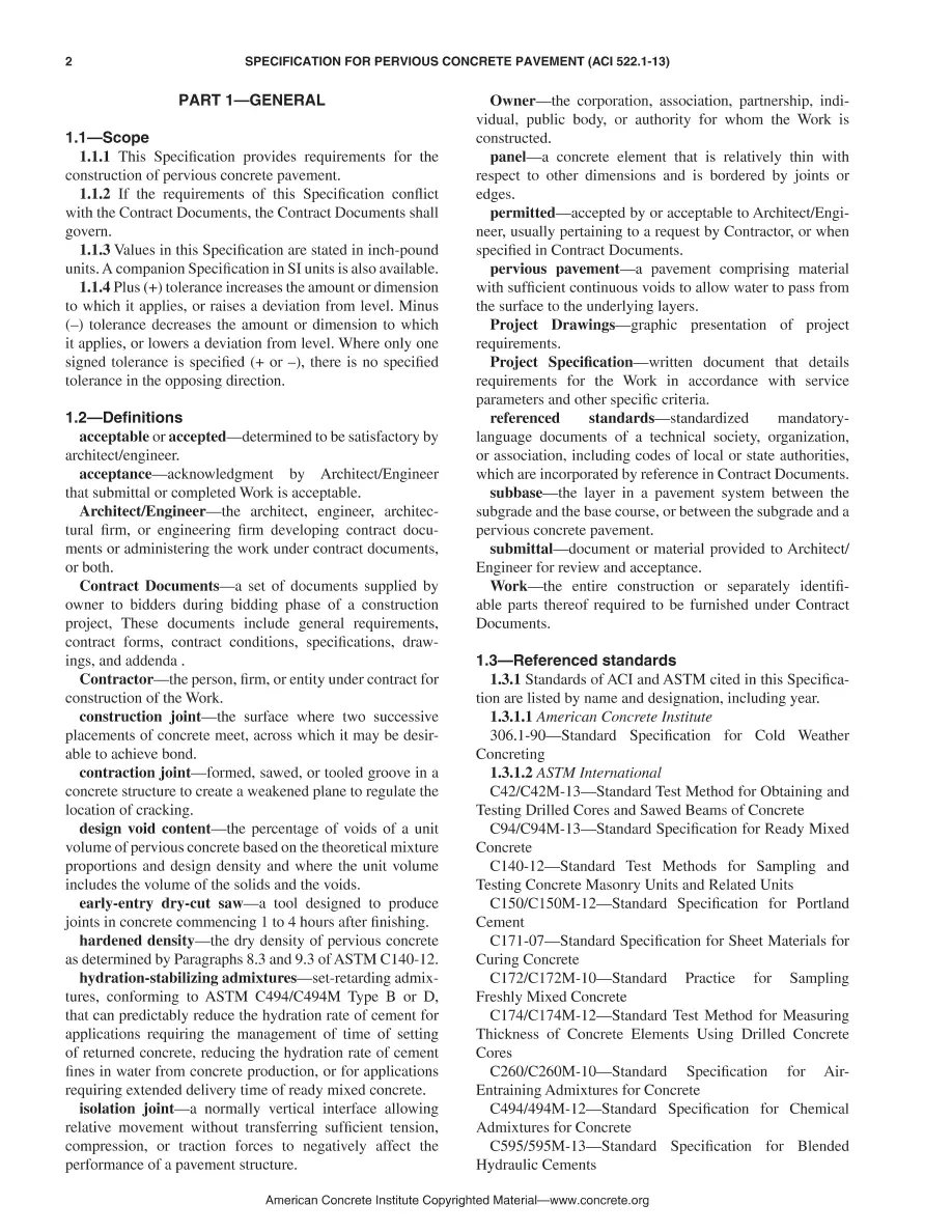 ACI 522.1-13 ACI 522.1-13