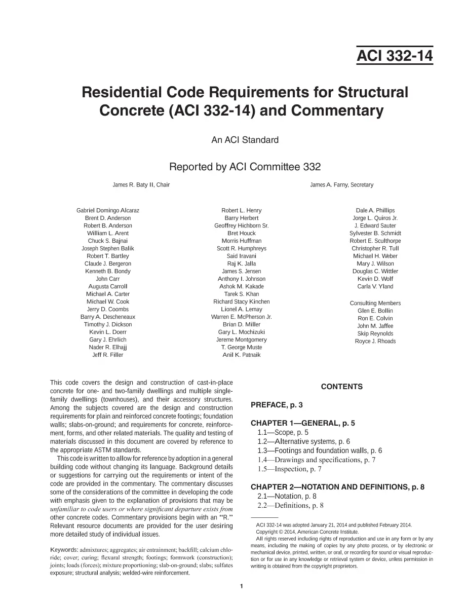 ACI 332-14 ACI 332-14