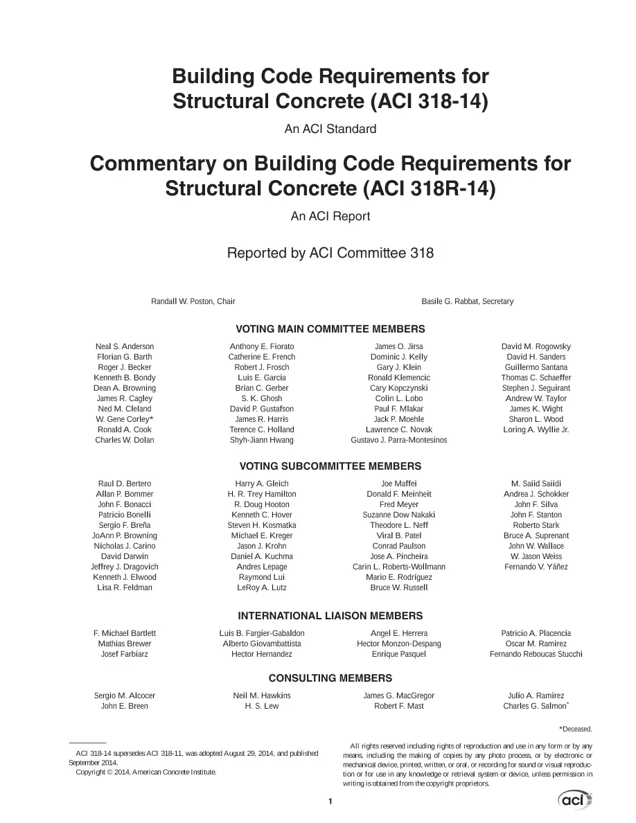 ACI 318-14 ACI 318-14