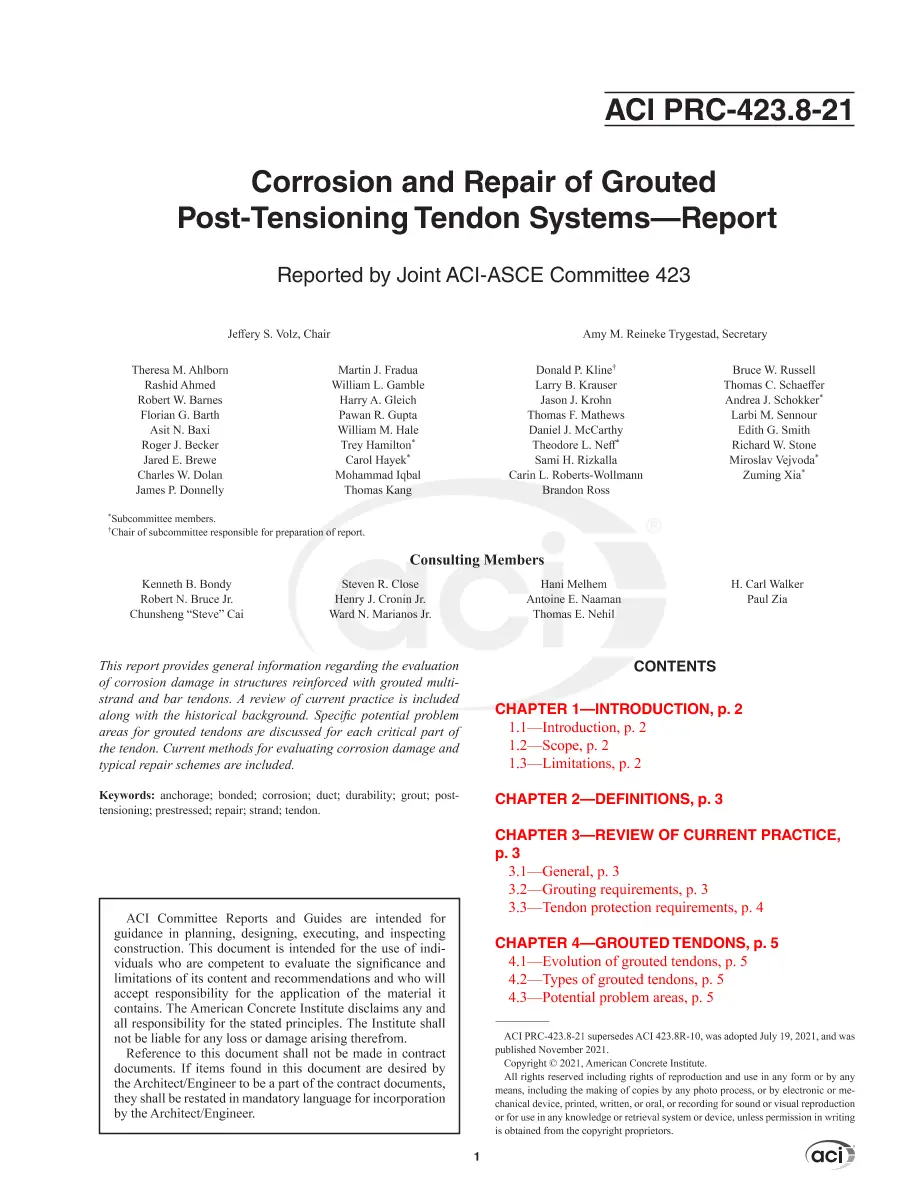 ACI PRC-423.8-21 ACI PRC-423.8-21