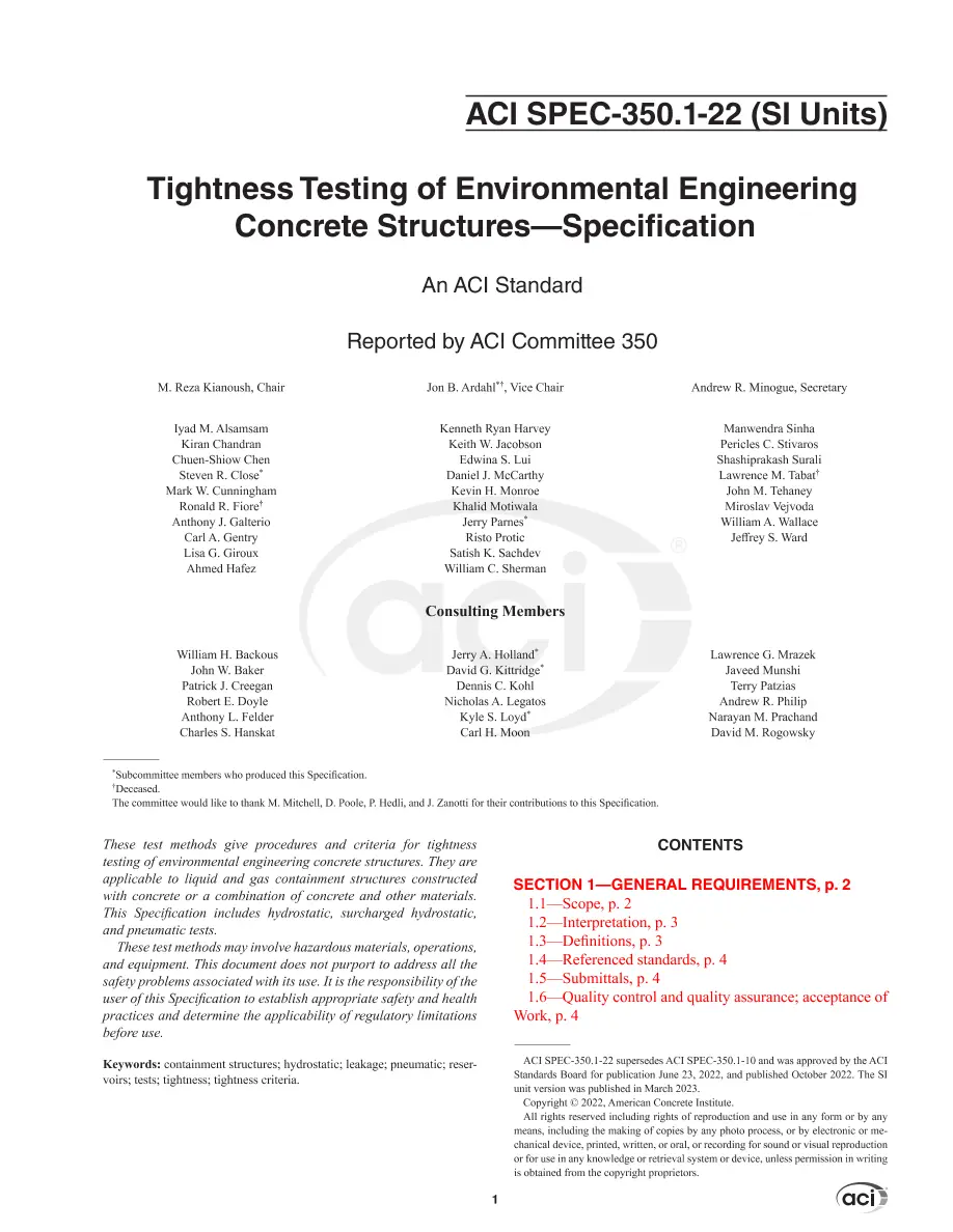 ACI SPEC-350.1-22 (SI Units) ACI SPEC-350.1-22 (SI Units)