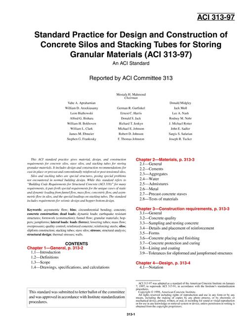 ACI 313-97 ACI 313-97