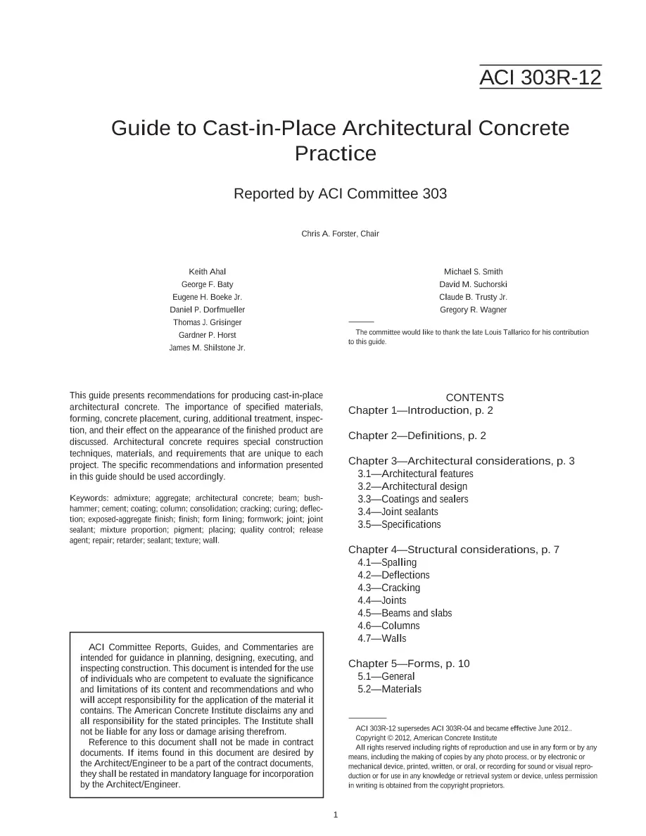 ACI 303R-12 ACI 303R-12