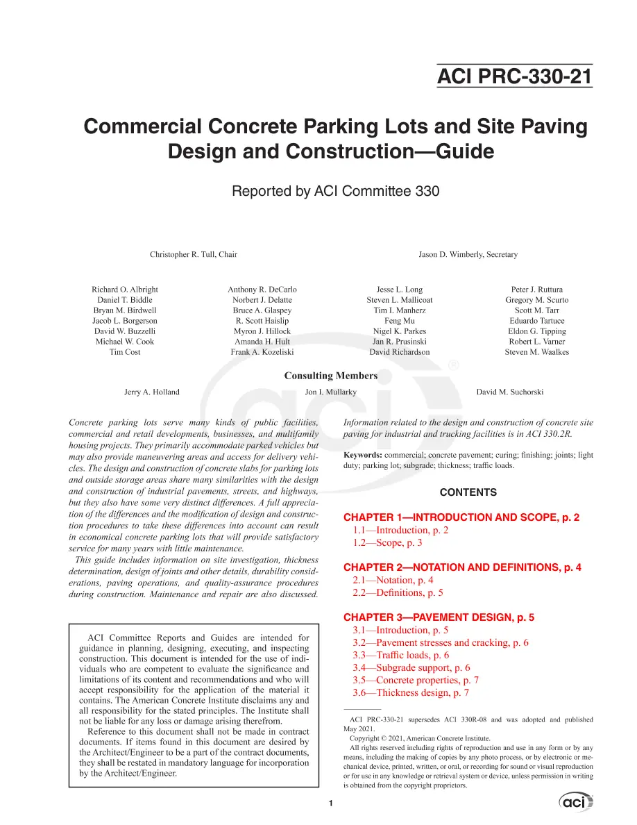 ACI 330-21 ACI 330-21