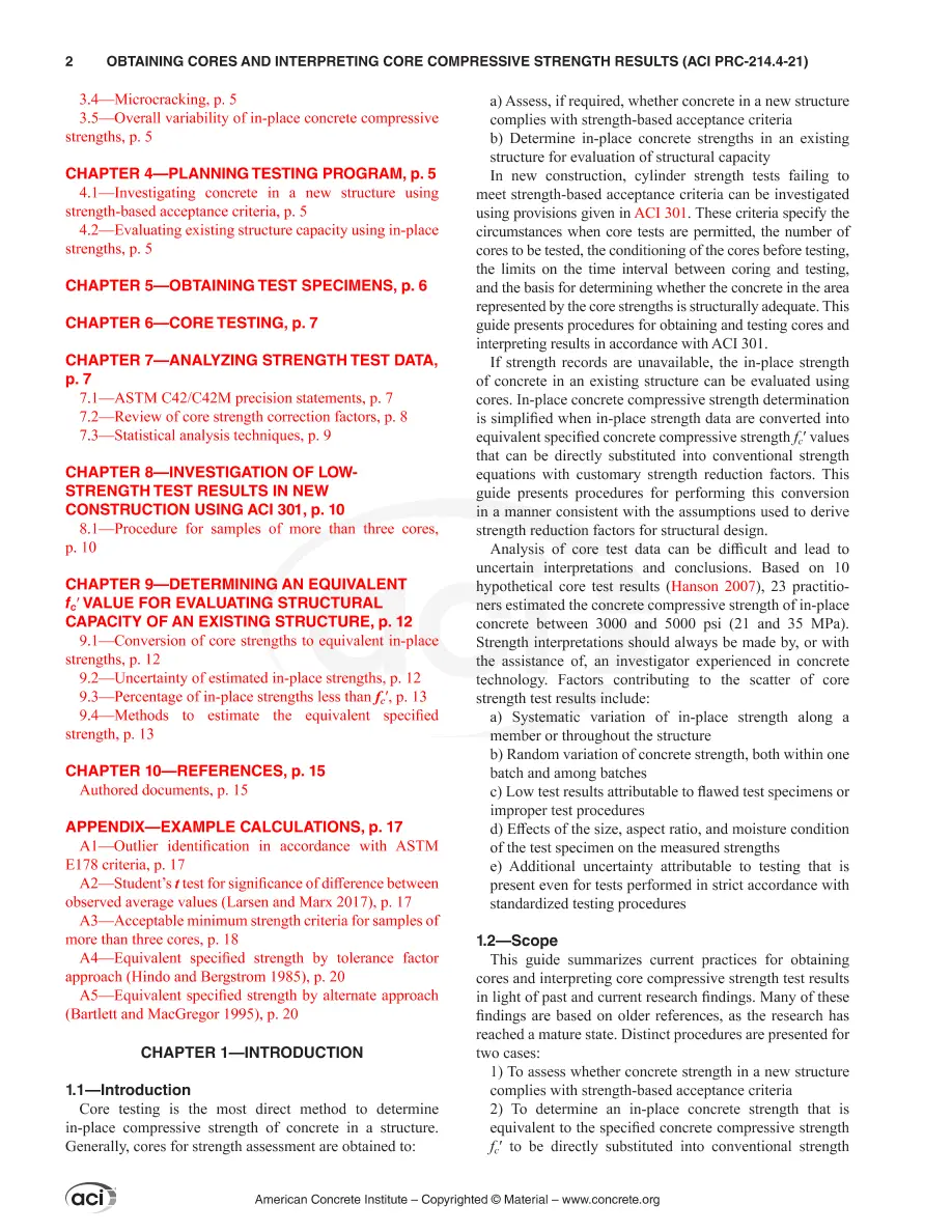 ACI 214.4-21 ACI 214.4-21