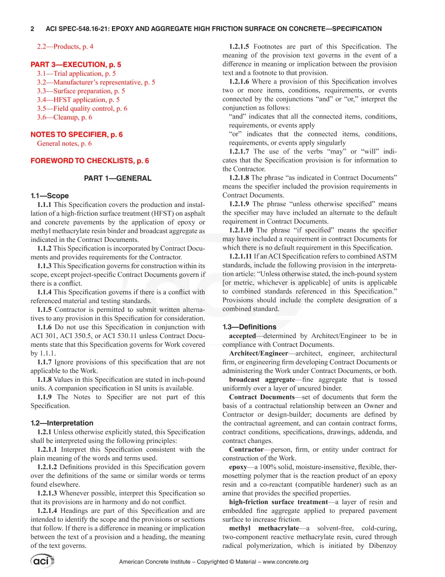 ACI 548.16-21 ACI 548.16-21