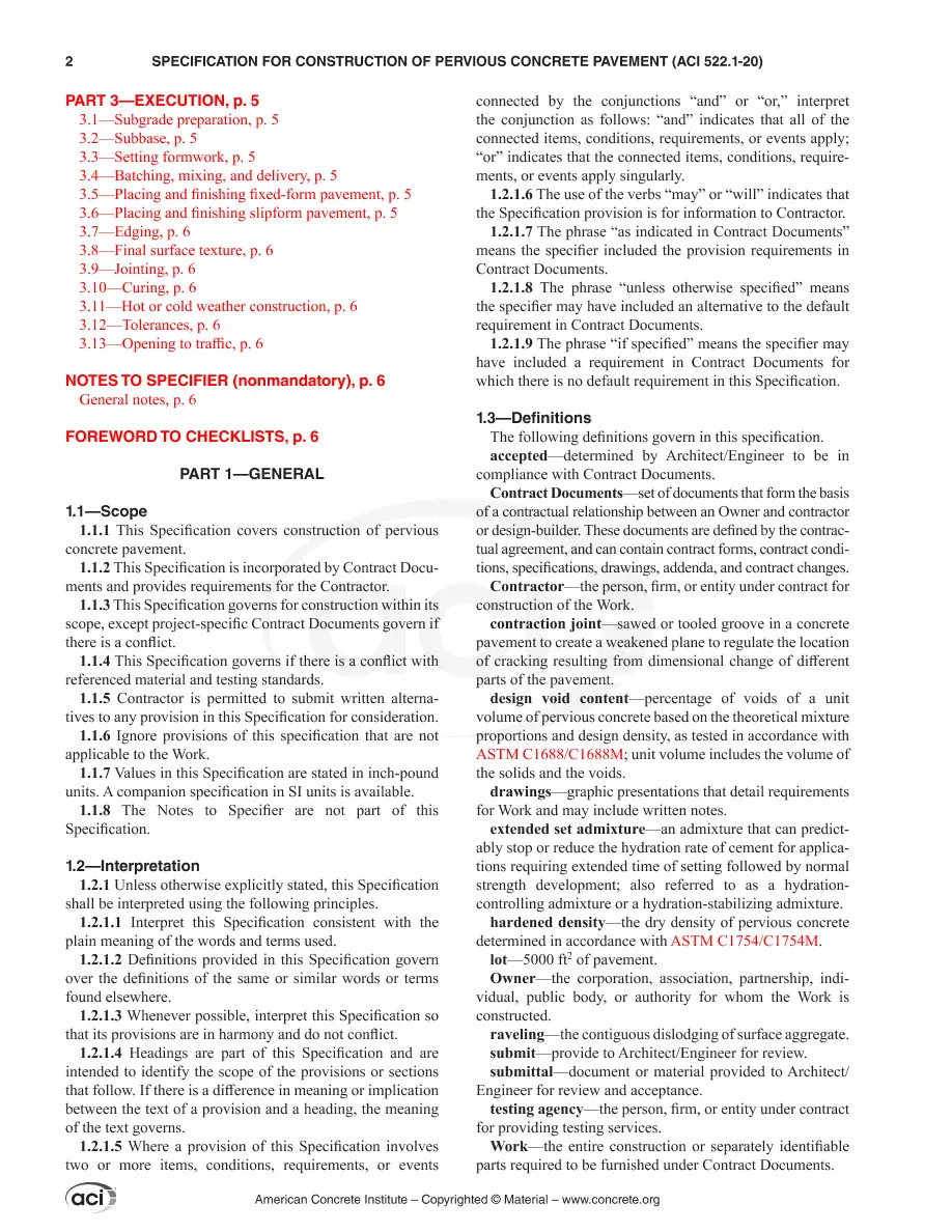 ACI 522.1-20 ACI 522.1-20