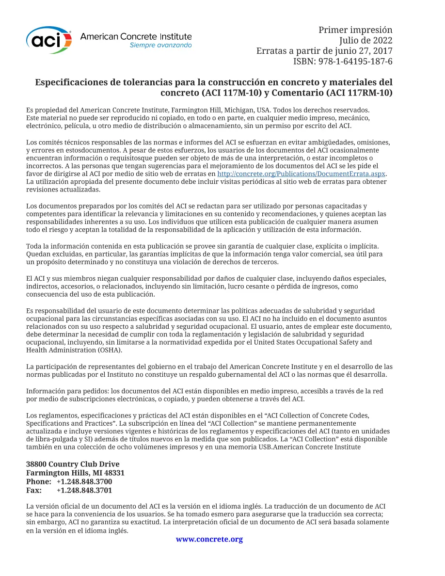 ACI 117MS-10 (R2015) ACI 117MS-10 (R2015)