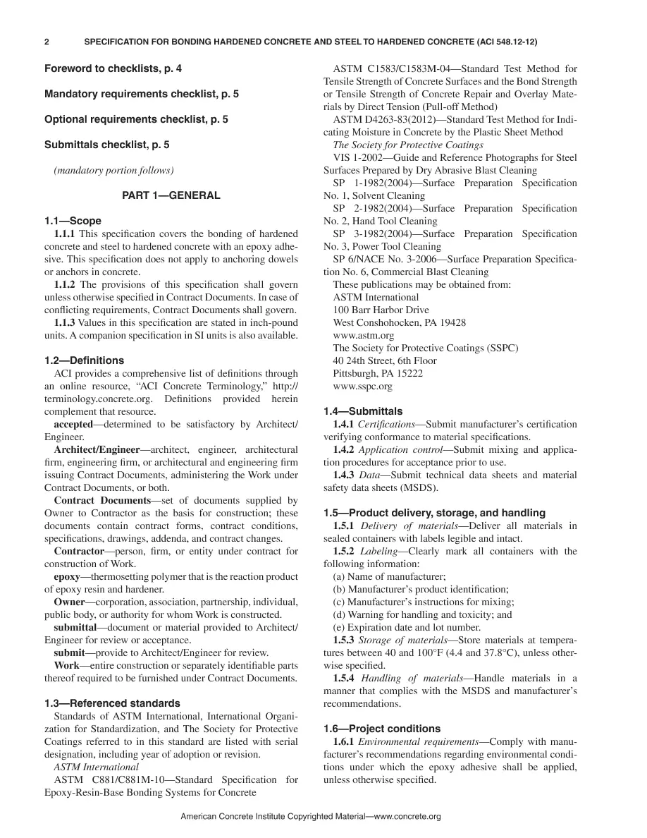 ACI 548.12-12 ACI 548.12-12