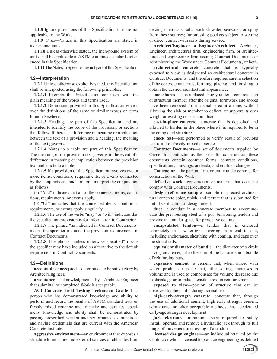 ACI 301-16 ACI 301-16