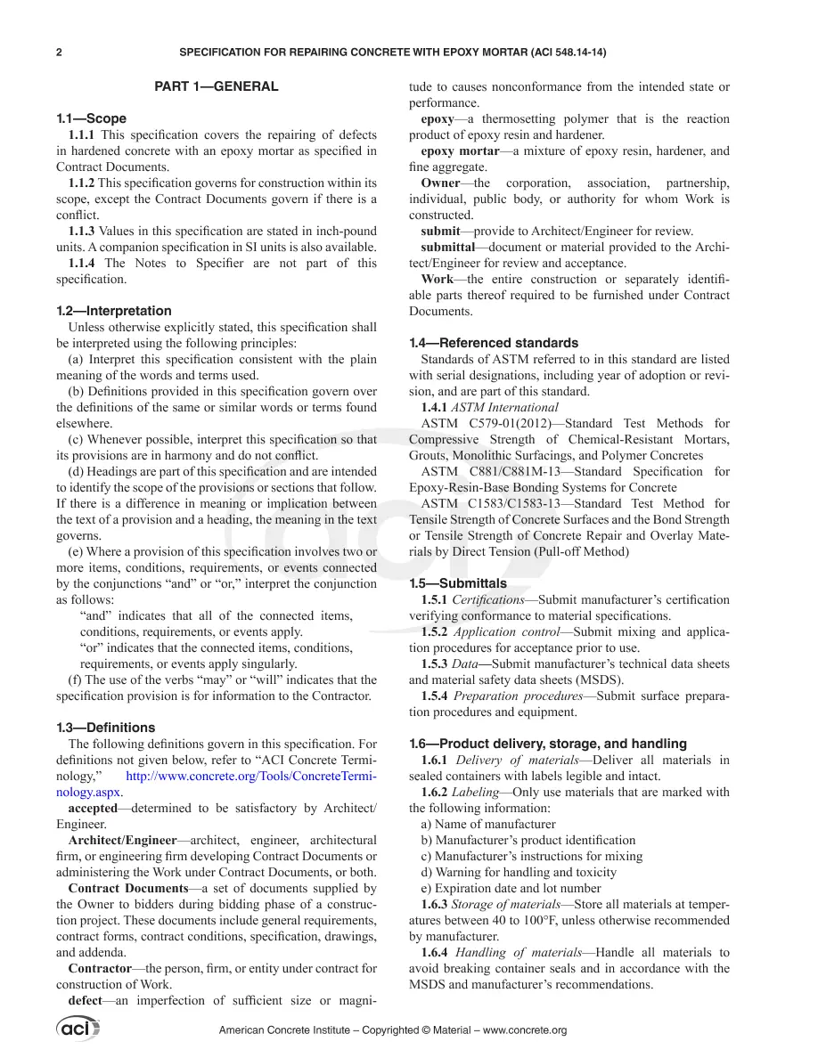ACI 548.14-14 ACI 548.14-14