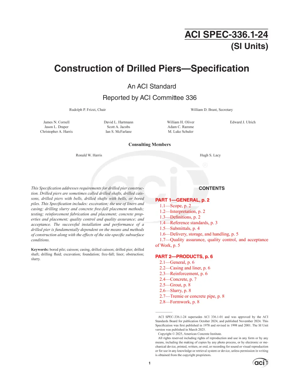 ACI SPEC-336.1-24 ACI SPEC-336.1-24