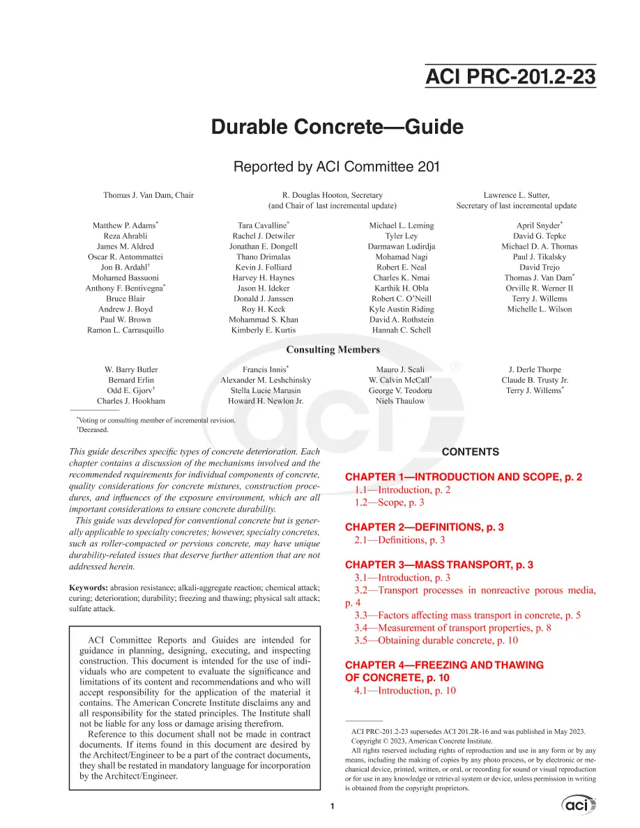 ACI PRC-201.2-23 ACI PRC-201.2-23