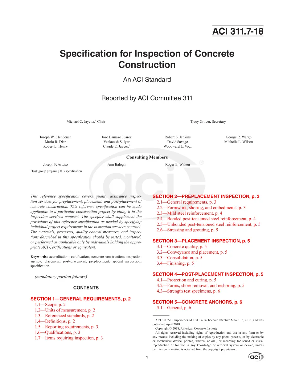 ACI SPEC-311.7-18 ACI SPEC-311.7-18