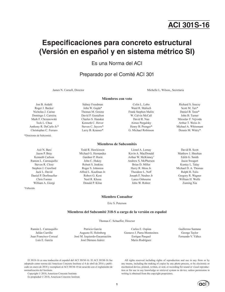 ACI 301S-16 ACI 301S-16