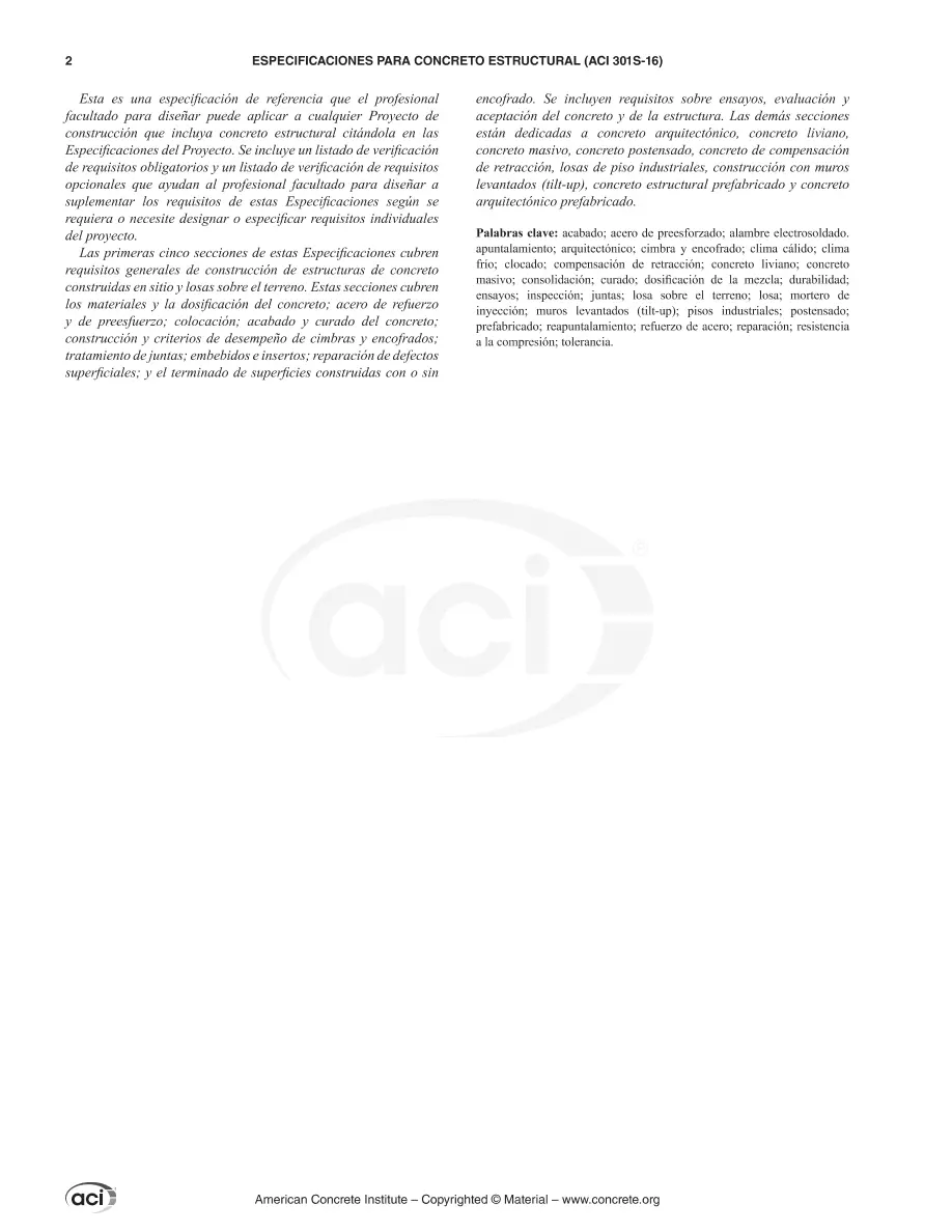 ACI 301S-16 ACI 301S-16