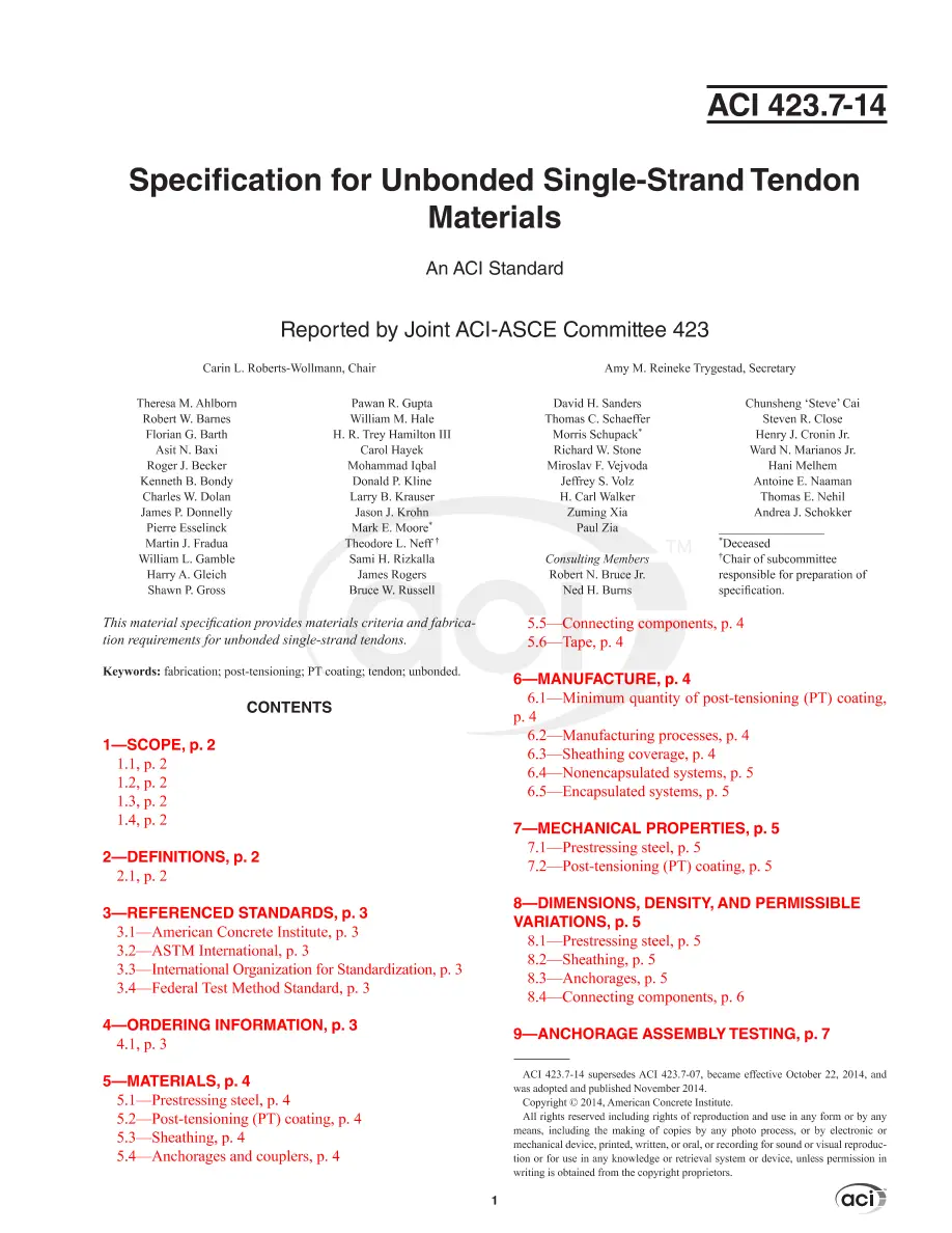 ACI 423.7-14 ACI 423.7-14