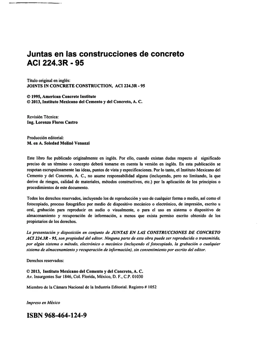 ACI 224.3RS-95 ACI 224.3RS-95