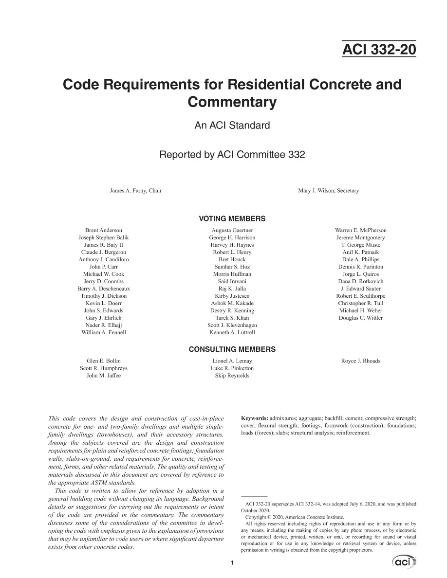 ACI 332-20 ACI 332-20