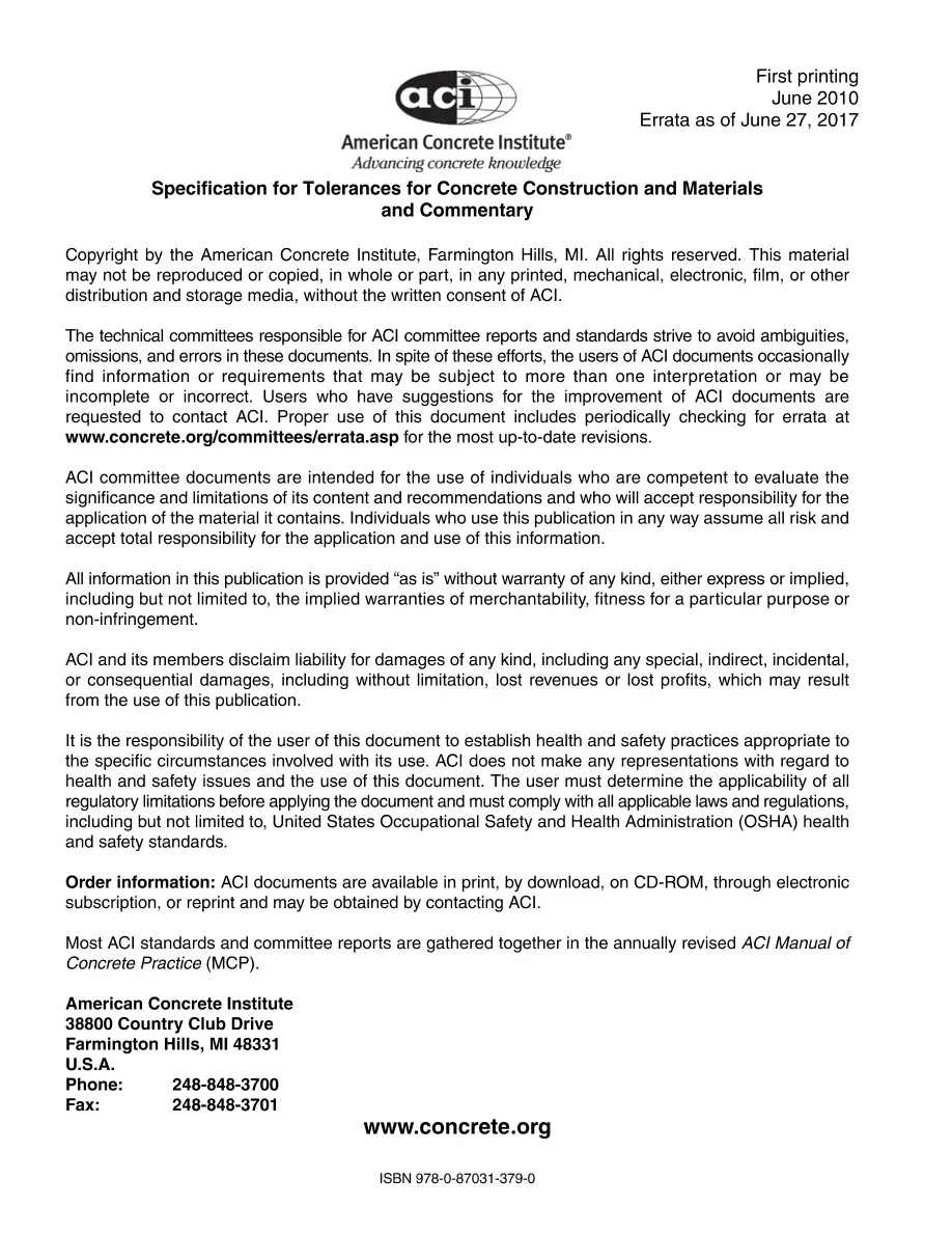 ACI 117-10 (R2015) ACI 117-10 (R2015)
