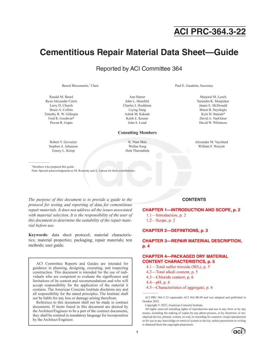 ACI PRC-364.3-22 ACI PRC-364.3-22