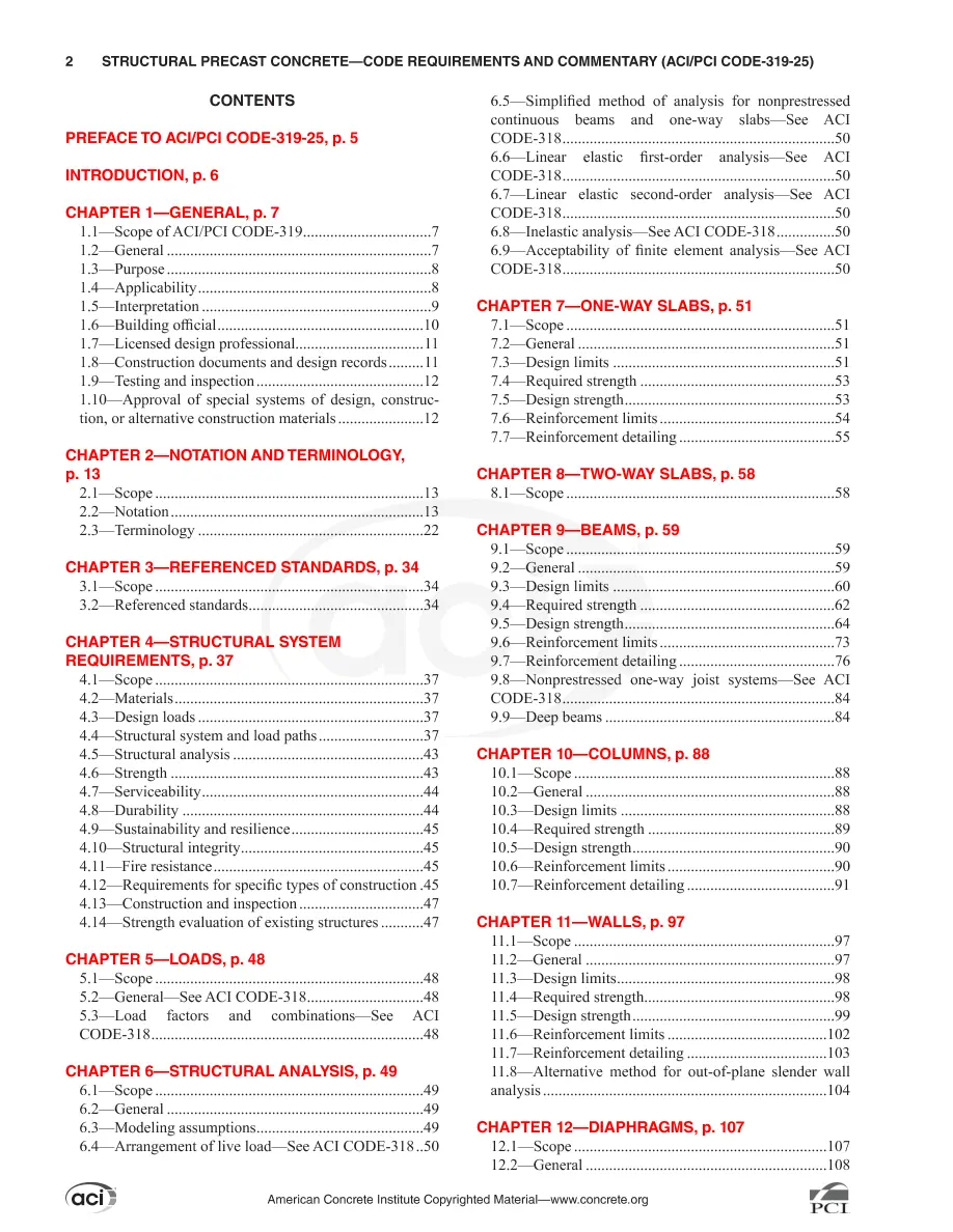 ACI /PCI CODE-319-25 ACI /PCI CODE-319-25